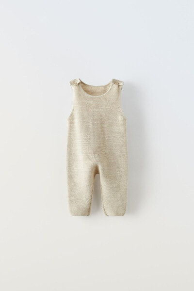 Purl knit dungarees