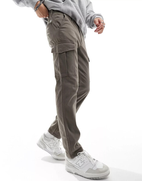 Jack & Jones cargo trousers without cuff in brown