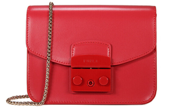 Сумка женская Furla Metropolis 17 кожаная рюкзак-сумка红色