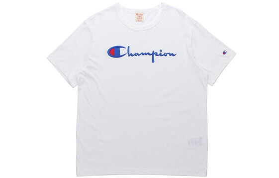Футболка мужская Champion с вышитым логотипом Trendy_Clothing S19-WW001 белого цвета