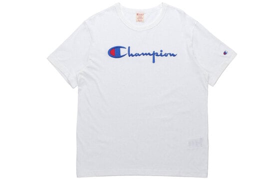 Футболка мужская Champion с вышитым логотипом Trendy_Clothing S19-WW001 белого цвета