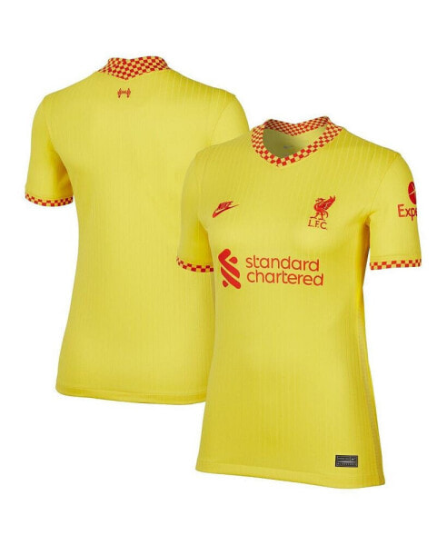 Women's Yellow Liverpool 2021/22 Third Breathe Stadium Jersey
