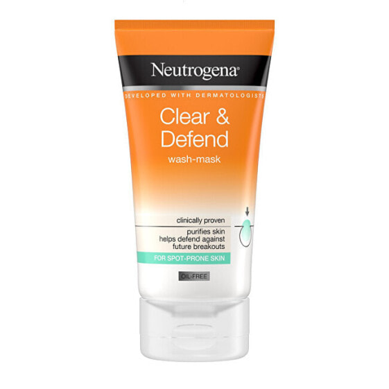 Маска очищающая Clear & Defend (Wash-Mask) NEUTROGENA 150 мл