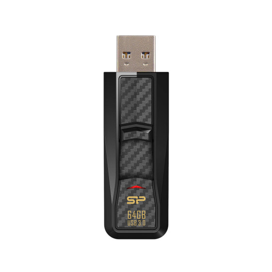 Silicon Power Blaze B50 - 64 GB - USB Type-A - 3.2 Gen 1 (3.1 Gen 1) - Slide - 8.3 g - Black