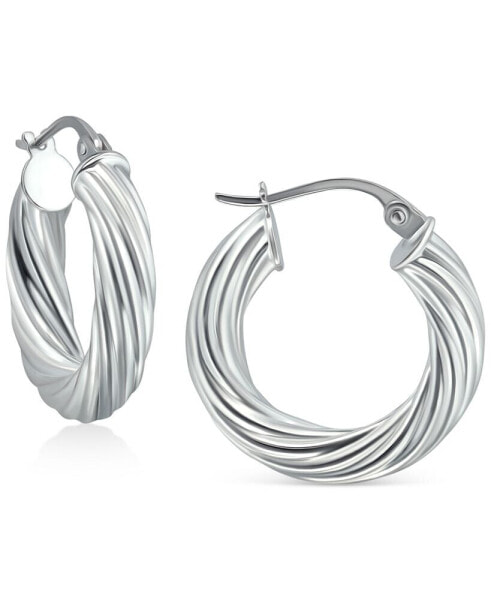 Wide Twist Small Hoop Earrings, 20mm, Created for Macy's