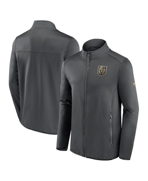 Men's Gray Vegas Golden Knights Authentic Pro Full-Zip Jacket