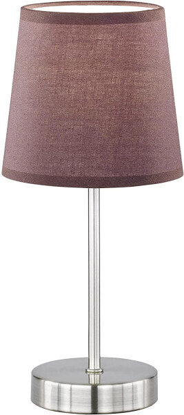 Настольная лампа декоративная WOFI Cesena серого цвета 1-горелка, Ø около 14 см, высота около 31 см, абажур из ткани 832401500000
