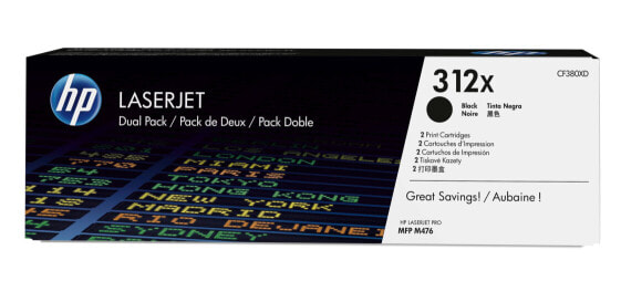 HP 312X 2-pack High Yield Black Original LaserJet Toner Cartridges - 8800 pages - Black - 2 pc(s)