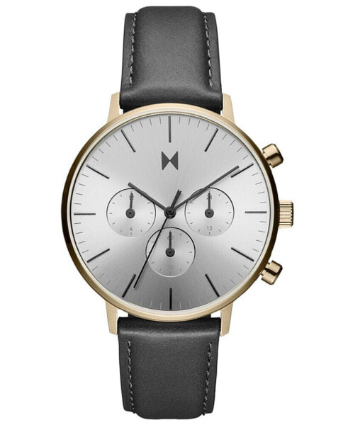 Men's Legacy Quartz Traveller Leather Gray Watch 48mm
