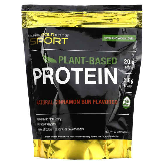 Растительный протеин California Gold Nutrition, Корицевая булка, 2 фунта