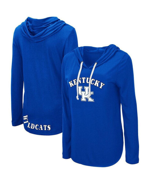 Women's Royal Kentucky Wildcats My Lover Lightweight Hooded Long Sleeve T-shirt