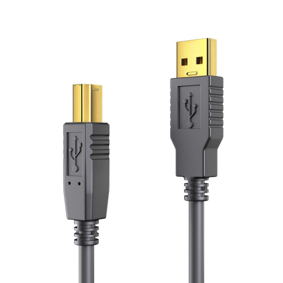 PureLink DS2000-150, 15 m, USB A, USB B, USB 2.0, 480 Mbit/s, Black