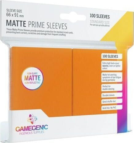 Rebel Gamegenic: Matte Prime CCG Sleeves 66x91mm Orange