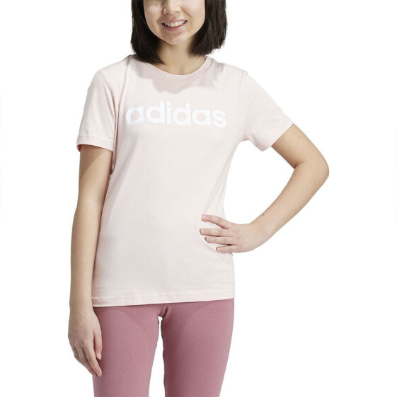 ADIDAS Essentials Linear Logo Cotton Slim Fit short sleeve T-shirt