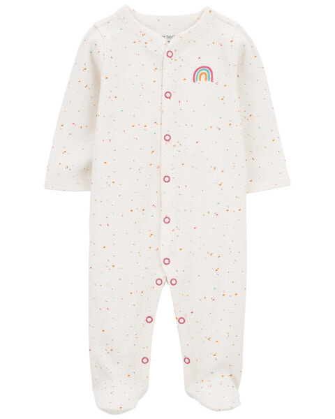 Baby Rainbow Snap-Up Footie Sleep & Play Pajamas 6M