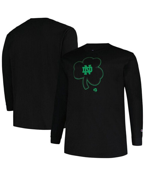 Men's Black Notre Dame Fighting Irish Big and Tall Pop Long Sleeve T-shirt