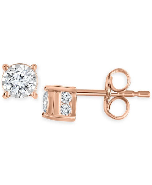 Diamond Stud Earrings (1/2 ct. t.w.) in 14k White, Yellow or Rose Gold