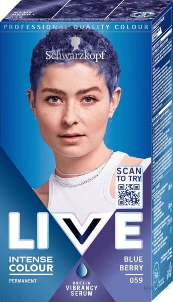 Permanente Haarfarbe - Schwarzkopf Live Intense Color Permanent 059 - Blueberry