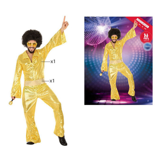 Маскарадные костюмы для взрослых Disco Позолоченный (2 Предметы)