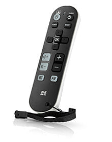 One for All Comfort TV Zapper Remote Control - TV - IR Wireless - Press buttons - Rechargeable - White - Black
