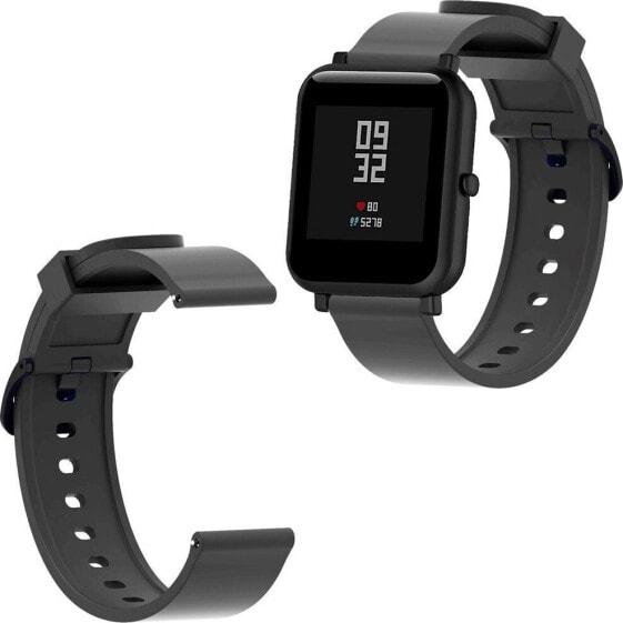 Strado Pasek silikonowy do Amazfit BIP/GTS 42mm (Czarny) uniwersalny