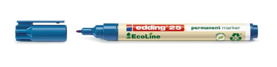 EDDING 25 EcoLine - Blue - Bullet tip - Polypropylene (PP) - Medium - 1 mm - Cardboard - Glass - Leather - Metal - Paper - Plastic - Wood