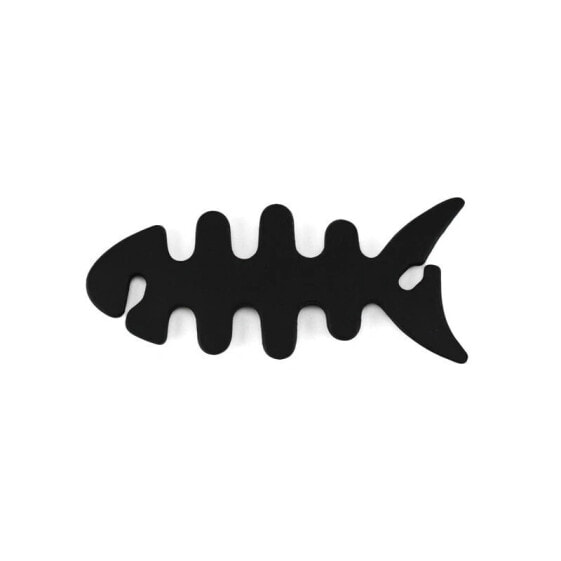 Zwijacz organizer kabla słuchawek w kształcie ryby czarny