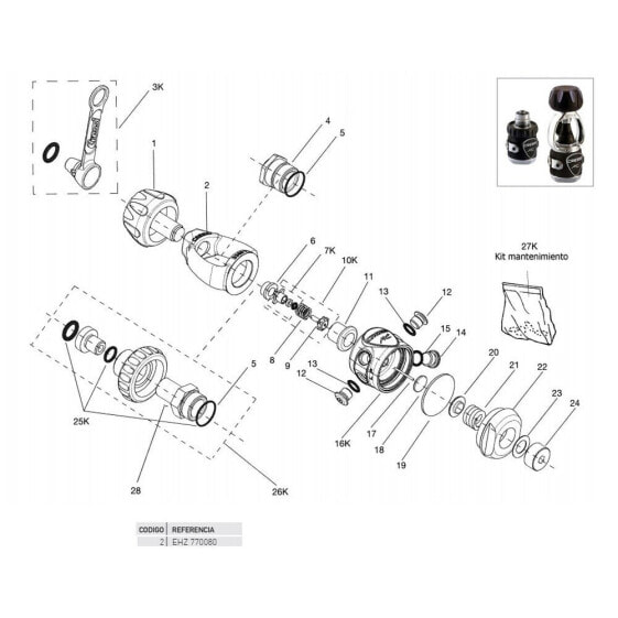 Регулятор первой ступени Cressi Regulator First Stage Stirrup