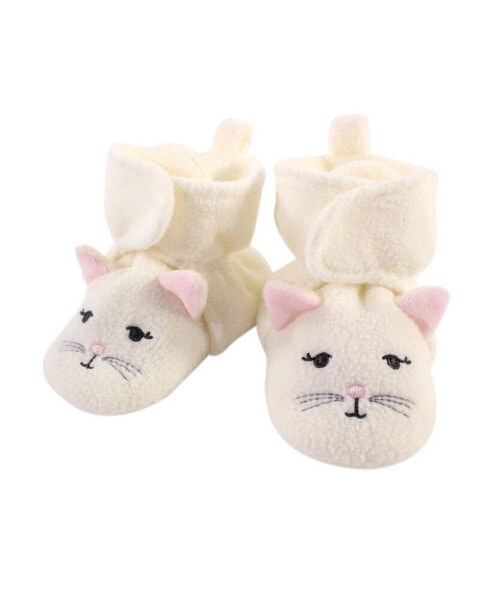 Baby Girls Cozy Fleece Booties, Kitty