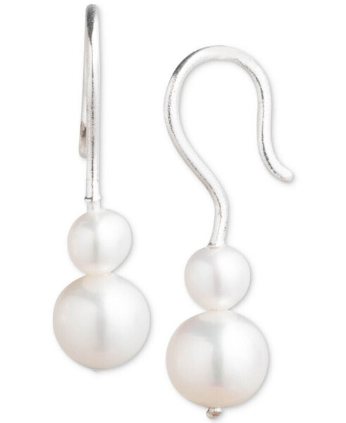 Sterling Silver Genuine Freshwater Pearl Drop Earrings
