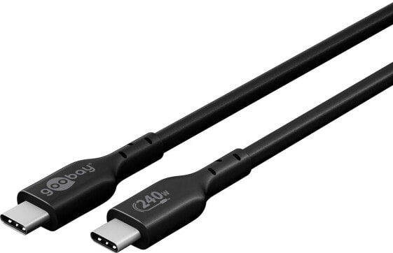 Goobay 61717, 1 m, USB C, USB C, USB 2.0, 480 Mbit/s, Black