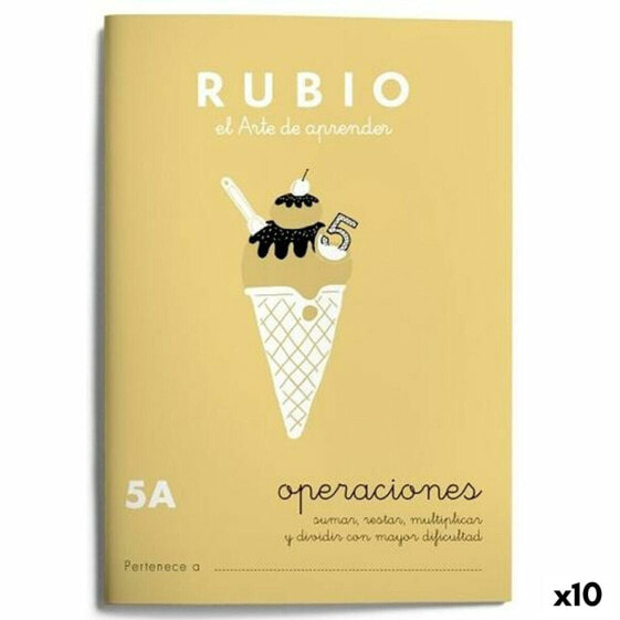 Тетрадь по математике Rubio Nº 5A A5 испанская 20 листов (10 штук)