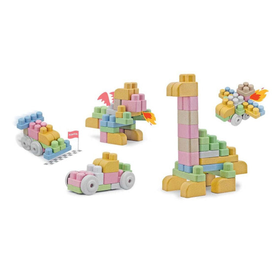 Игрушка, GIROS, Конструктор Eco Blocks Animal & Vehicles 50 Pieces, Детям