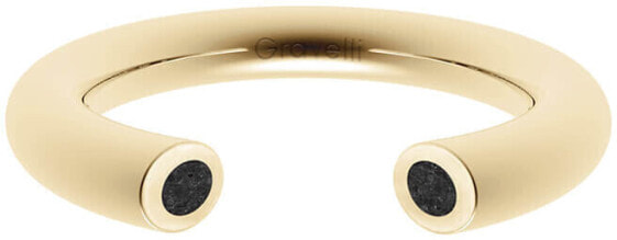 Open ring with concrete Open gold / anthracite GJRWYGA107