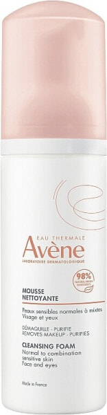 Mattierender Gesichtsreinigungsschaum für normale und empfindliche Haut - Avene Eau Thermale Cleansing Foam 50 ml