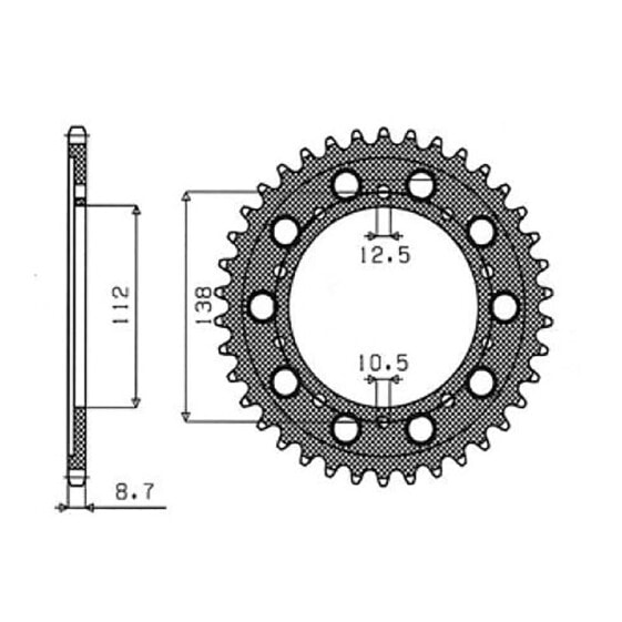 SUNSTAR SPROCKETS 530 Pitch 1-5485-41 Steel Rear Sprocket