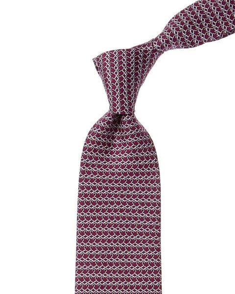 Ferragamo Purple Hangers Silk Tie Men's Purple