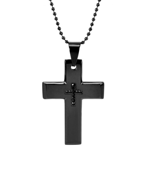 Подвеска Eve's Jewelry men's Black Plate Cross