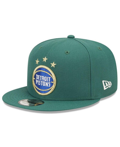 Men's Hunter Green Detroit Pistons 2022/23 City Edition Official 9FIFTY Snapback Adjustable Hat