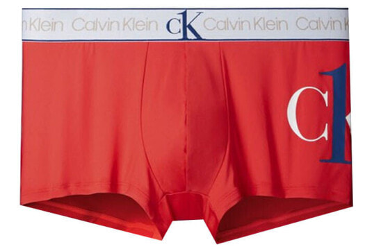 Трусы мужские Calvin Klein Logo Низкая талия Эластичные Красные 1 шт.
