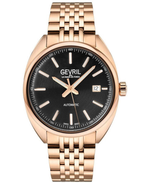 Men's Five Points Swiss Automatic Rose Gold-Tone Stainless Steel Watch 40mm
