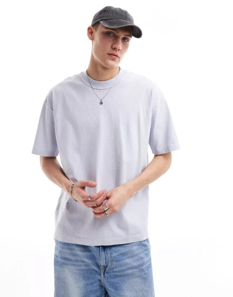 AllSaints Isac oversized t-shirt in pastel blue