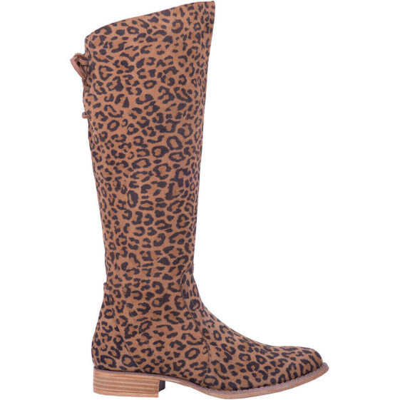 Dingo Alameda Cheetah Zippered Womens Brown Casual Boots DI172-LEO