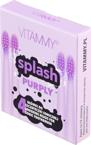 Końcówka Vitammy do szczoteczki sonicznej Splash Purply 4szt.