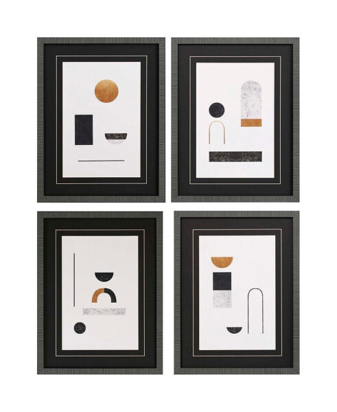 Abstract Luxe Wall Art Set, 4 Piece