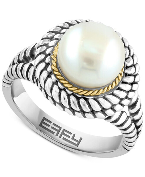 EFFY® Freshwater Pearl (9mm) Statement Ring in Sterling Silver & 18k Gold-Plate