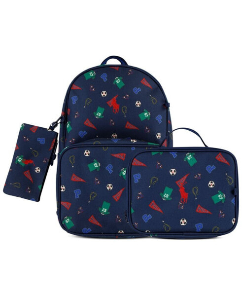 Big Boys Backpack, Lunch Box and Pencil Case Combo Set, 3 Piece