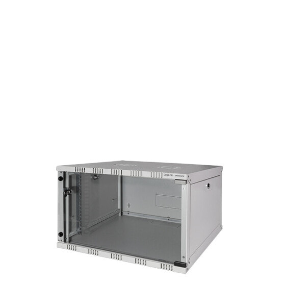 LogiLink W06B54G - Wall mounted rack - 6U - 50 kg - 15 kg - Grey