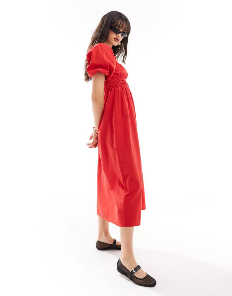 Nobody's Child Kurti midi dress in red