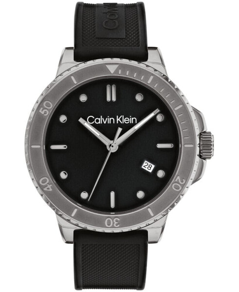 Часы Calvin Klein Silicone 44mm Black Watch